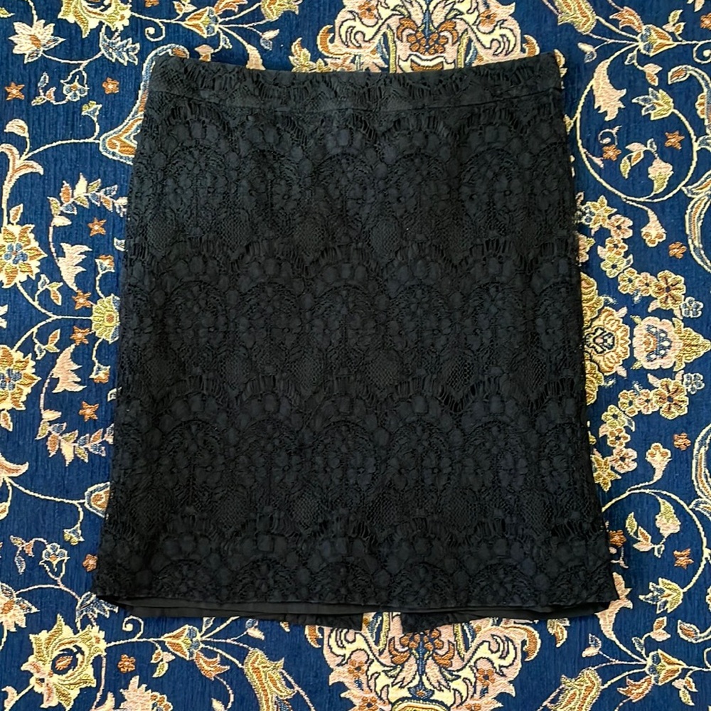 J. Crew size 4 black lace skirt